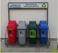 Estación reciclaje 4 puestos